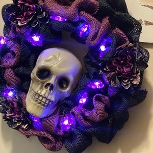 Wreath for Halloween light up